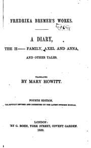 Tapa de A Diary, The H-- Family, Axel and Anna and Other Tales