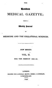 Tapa de The London Medical Gazette