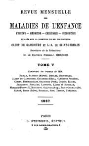 Tapa de Revue mensuelle des maladies de l'enfance