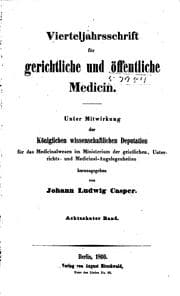 Tapa de Vierteljahrsschrift für gerichtliche Medizin und öffentliches Sanitätswesen
