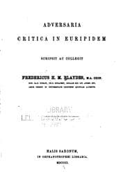 Tapa de Adversaria critica in Euripidem