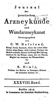 Tapa de Hufeland's Journal der practischen Heilkunde
