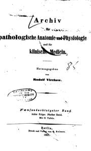 Tapa de Archiv fuer pathologische anatomie und physiologie und klinische