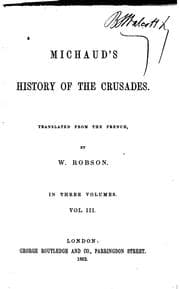 Tapa de Michaud's History of the Crusades