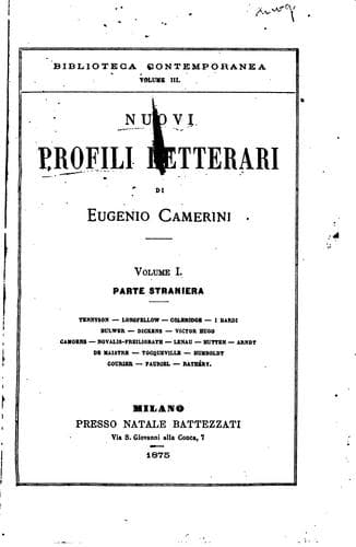 Tapa de Nuovi profili letterari