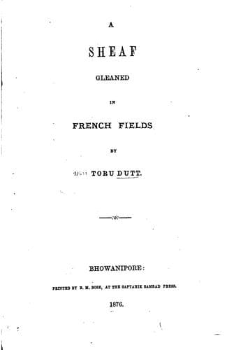 Tapa de A Sheaf Gleaned in French Fields