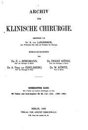 Tapa de Archiv für klinische Chirurgie