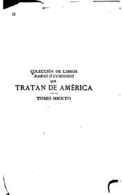 Tapa de Colección de libros raros ó curiosos que tratan de América