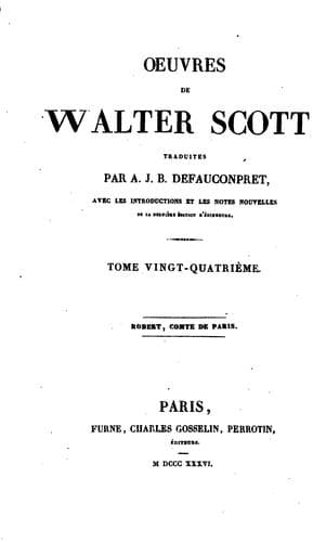 Tapa de oeuvres de walter scott