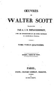 Tapa de oeuvres de walter scott