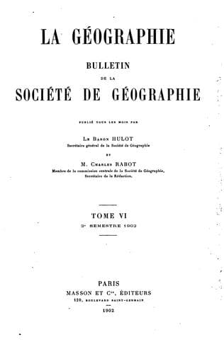 Tapa de La Géographie