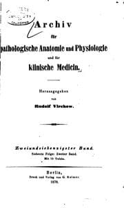 Tapa de Archiv fuer pathologische anatomie und physiologie und klinische