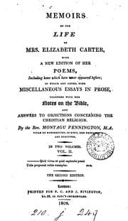 Tapa de Memoirs of the life of mrs. Elizabeth Carter, with a new edition of her poems; to whither are ..