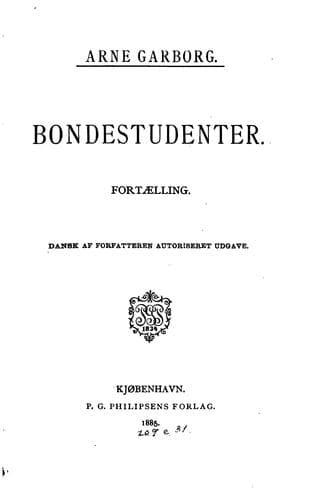 Tapa de Bondestudenter: Fortaelling