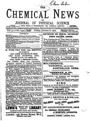 Tapa de The Chemical News and Journal of Industrial Science