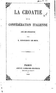 Tapa de La Croatie et la Confēdēration italienne