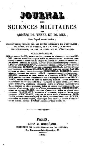 Tapa de Journal des sciences militaires