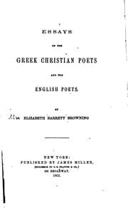 Tapa de The Greek Christian Poets and the English Poets