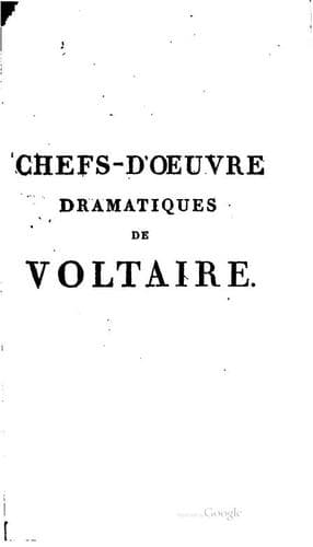Tapa de Chefs-d'œuvre dramatiques de Voltaire..