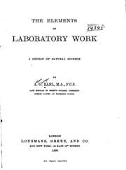 Tapa de The Elements of Laboratory Work: A Course of Natural Science