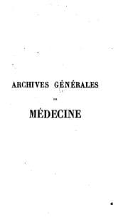 Tapa de Archives générales de médecine