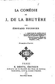Tapa de La comédie de J. de La Bruyère