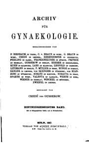 Tapa de Archiv fuer gynaekologie