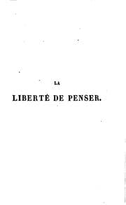 Tapa de La Liberté de penser: revue dʹemocratique
