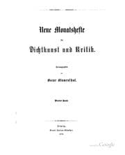 Tapa de Neue Monatshefte für Dichtkunst und Kritik
