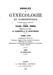 Tapa de Annales de gynécologie et d'obstétrique