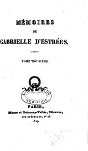 Tapa de Mémoires de Gabrielle d'Estrées