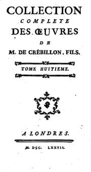 Tapa de Collection complete des œuvres de M. de Crébillon, fils