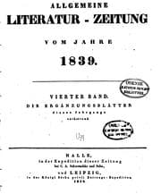 Tapa de Allgemeine Literatur-zeitung