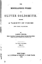 Tapa de The miscellaneous works of Oliver Goldsmith, including a variety of pieces ..