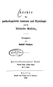 Tapa de Archiv fuer pathologische anatomie und physiologie und klinische