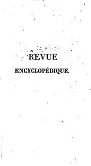 Tapa de Revue encyclopédique [formerly Annales encyclopédiques].