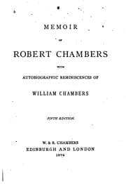 Tapa de Memoir of Robert Chambers with autobiographic reminiscences of William Chambers