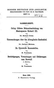 Tapa de Bonner Beiträge zur Anglistik