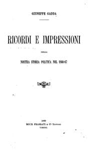 Tapa de Ricordi e impressioni della nostra storia politica nel 1866-67