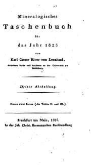Tapa de Taschenbuch für die gesammte Mineralogie