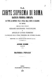 Tapa de La Corte suprema di Roma: raccolta periodica delle sentenze pronunciate ..