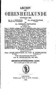 Tapa de Archiv für Ohrenheilkunde