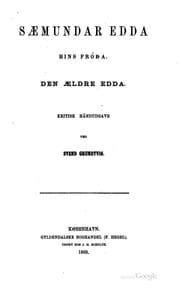 Tapa de Sæmundar Edda hins fróða: den ældre Edda