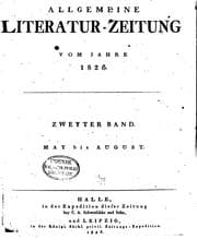 Tapa de Allgemeine Literatur-zeitung