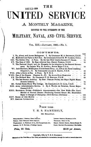 Tapa de The United Service