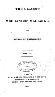 Tapa de Glasgow Mechanics' Magazine, and Annals of Philosophy