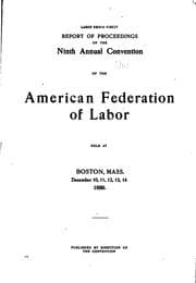Tapa de ... Report of Proceedings of the 1st- Annual Convention of the American Federation of Labor ..