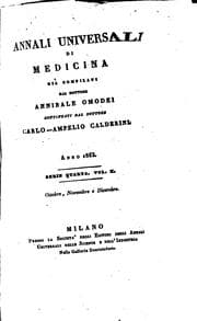 Tapa de Annali universali di medicina