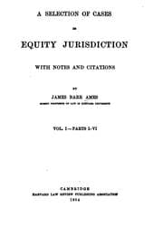 Tapa de A selection of cases in equity jurisdiction, with notes and citations