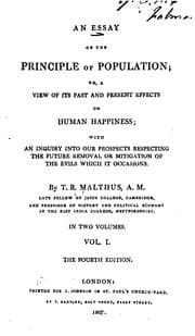 Tapa de An Essay on the Principle of Population, Or, A View of Its Past and Present Effects on Human ..